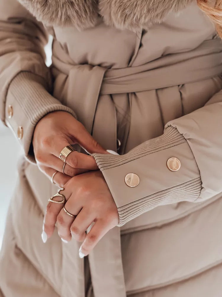 Women's winter brown jacket Karlin