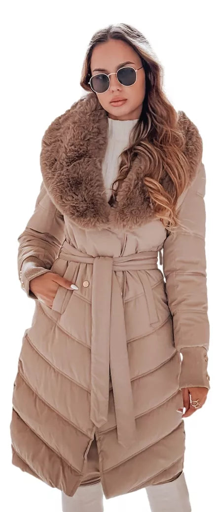 Women's winter brown jacket Karlin