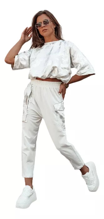 Women's white suit Birweki