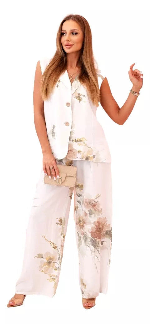 Women's white Flowers set.