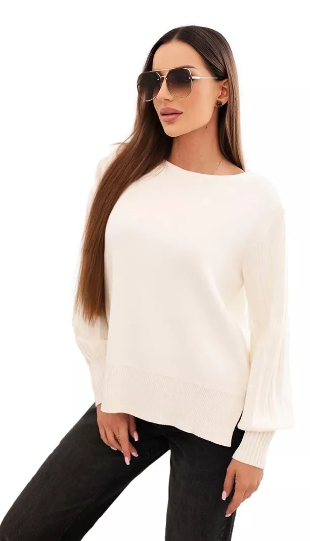 Women's white sweater Biank