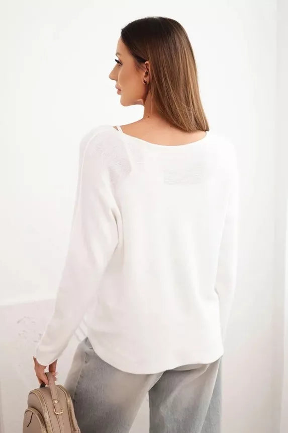 Women's white sweater Romil