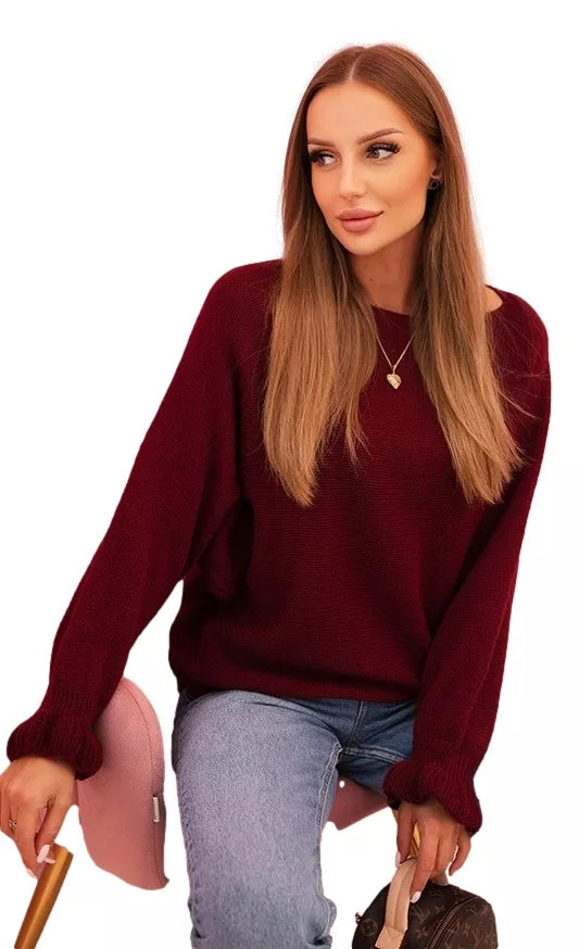 Women's burgundy sweater Aidina 