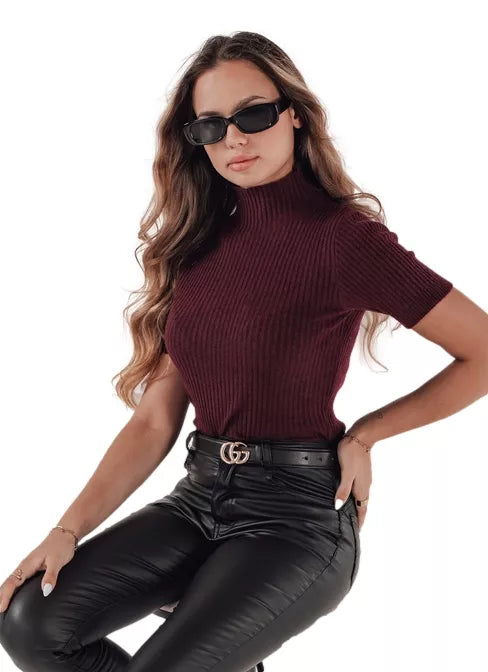 Women's burgundy sweater Bela