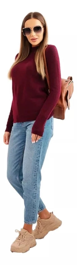 Women's burgundy sweater Eden