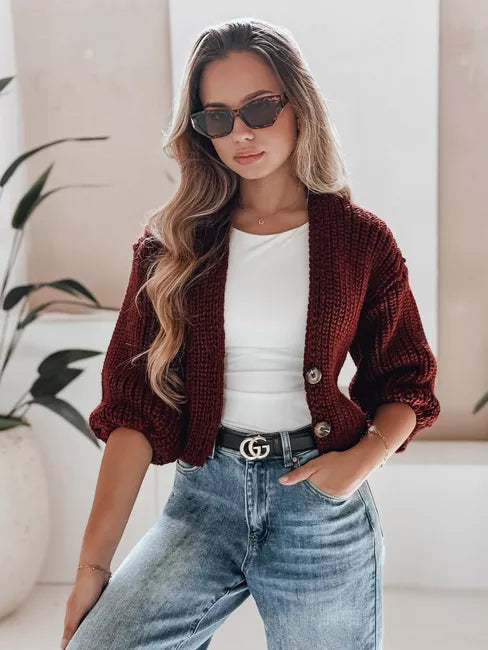 Women's burgundy sweater Lorel