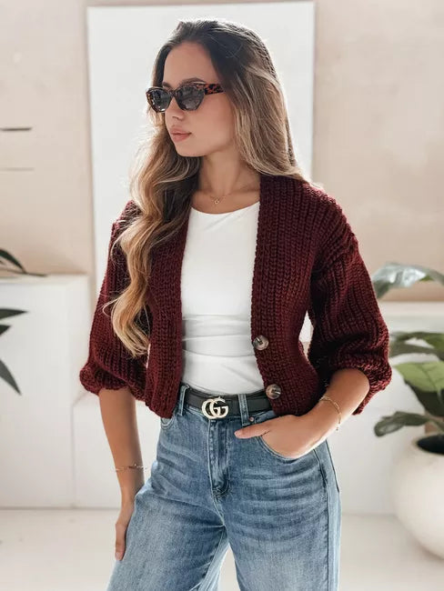 Women's burgundy sweater Lorel