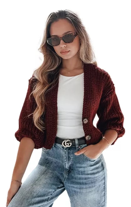 Women's burgundy sweater Lorel