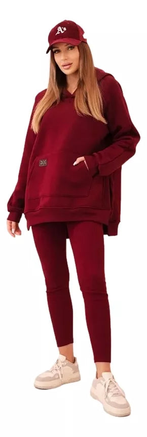 Women's burgundy Solar set.