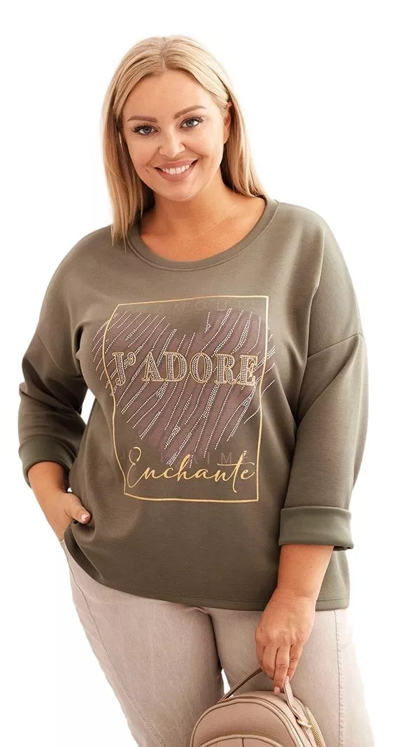 Women's khaki sweater Adore