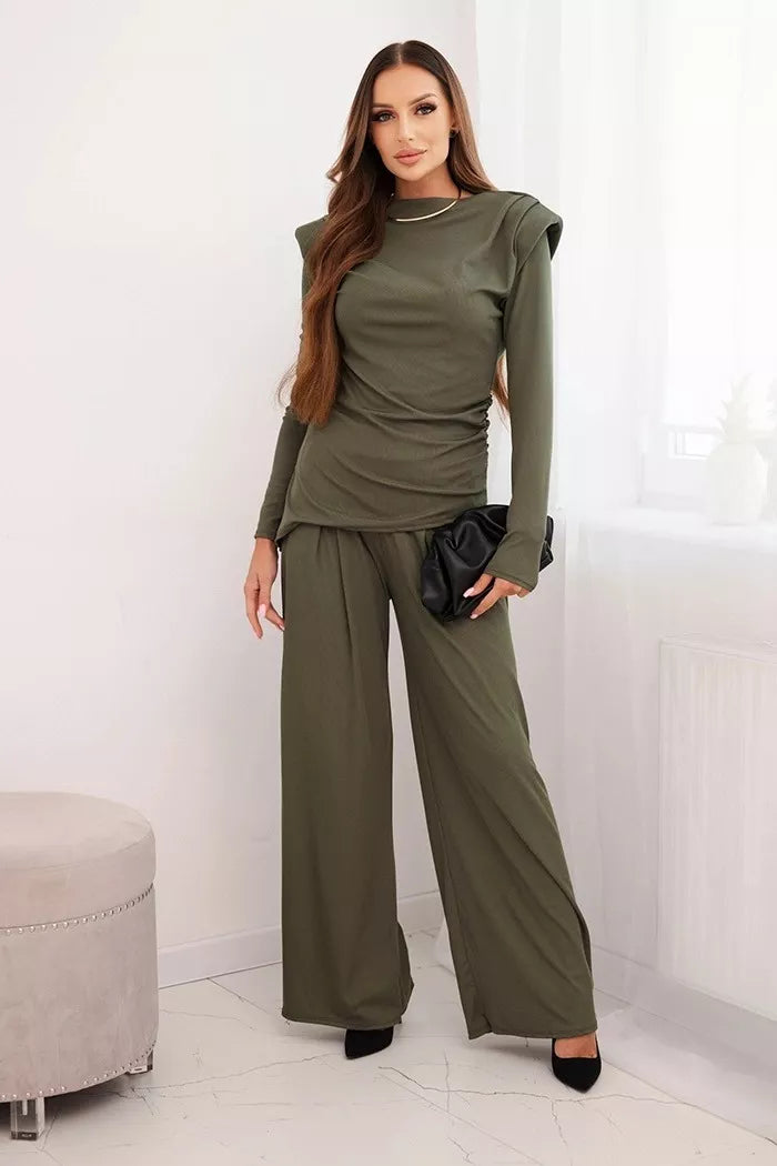 Women's khaki-colored suit Emit