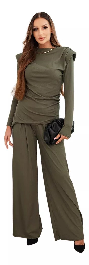 Women's khaki-colored suit Emit