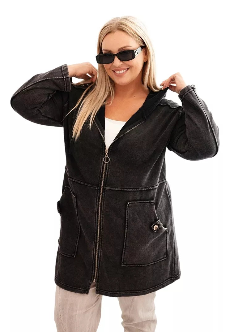 Women's black hoodie Alvor