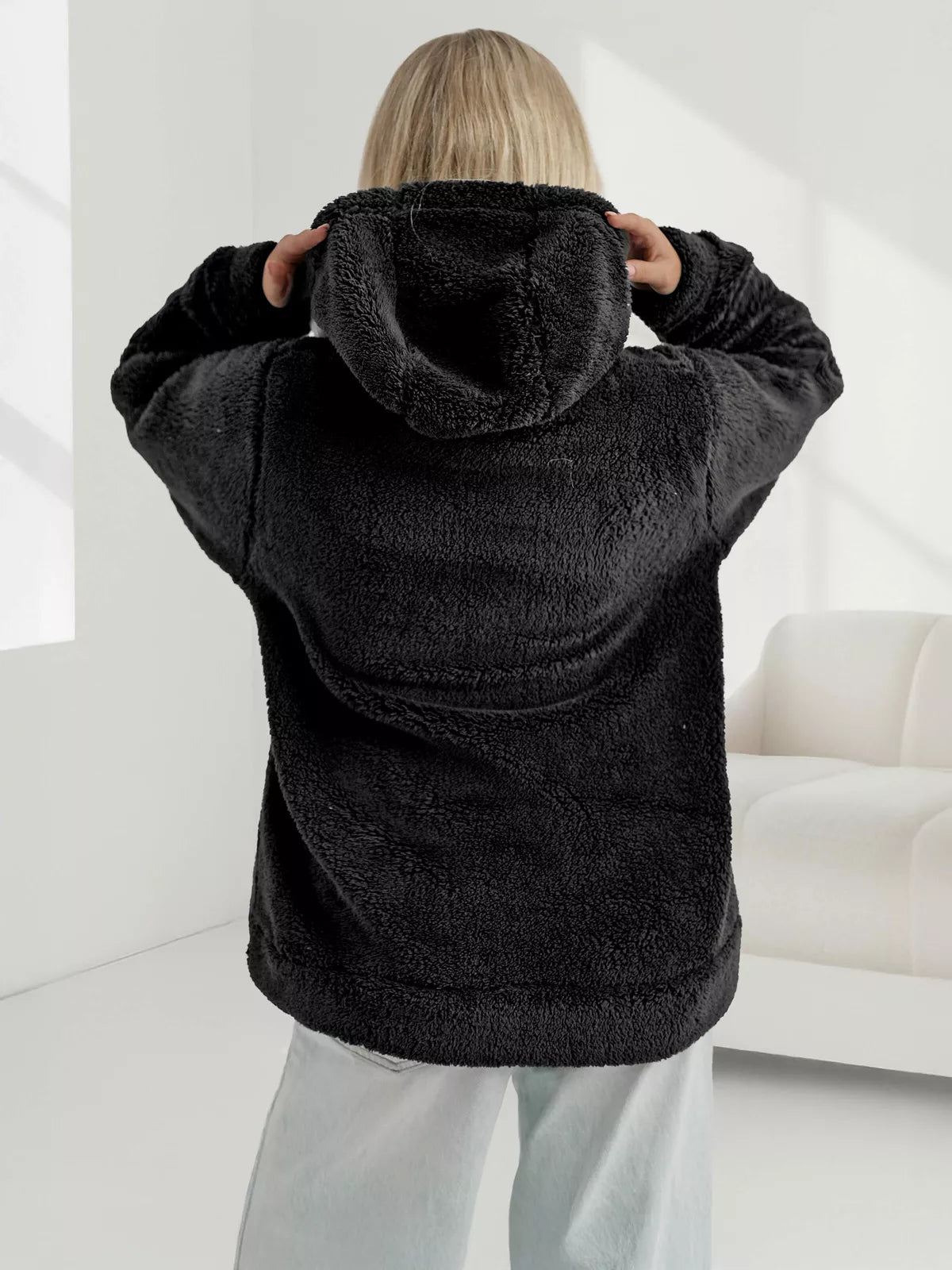 Women's black hoodie Nara