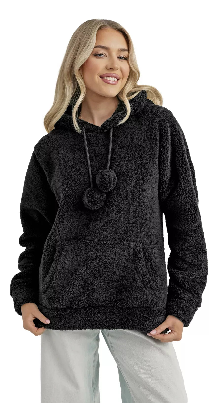 Women's black hoodie Nara