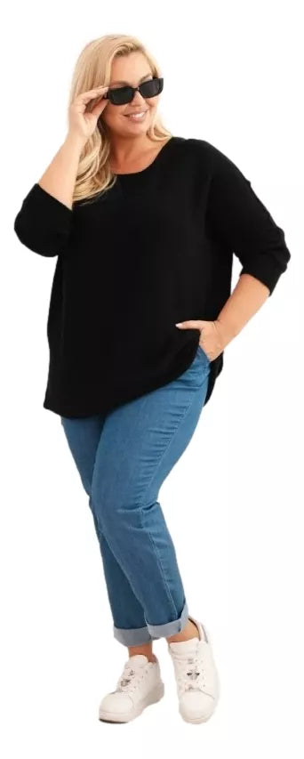 Women's black sweater Minos 