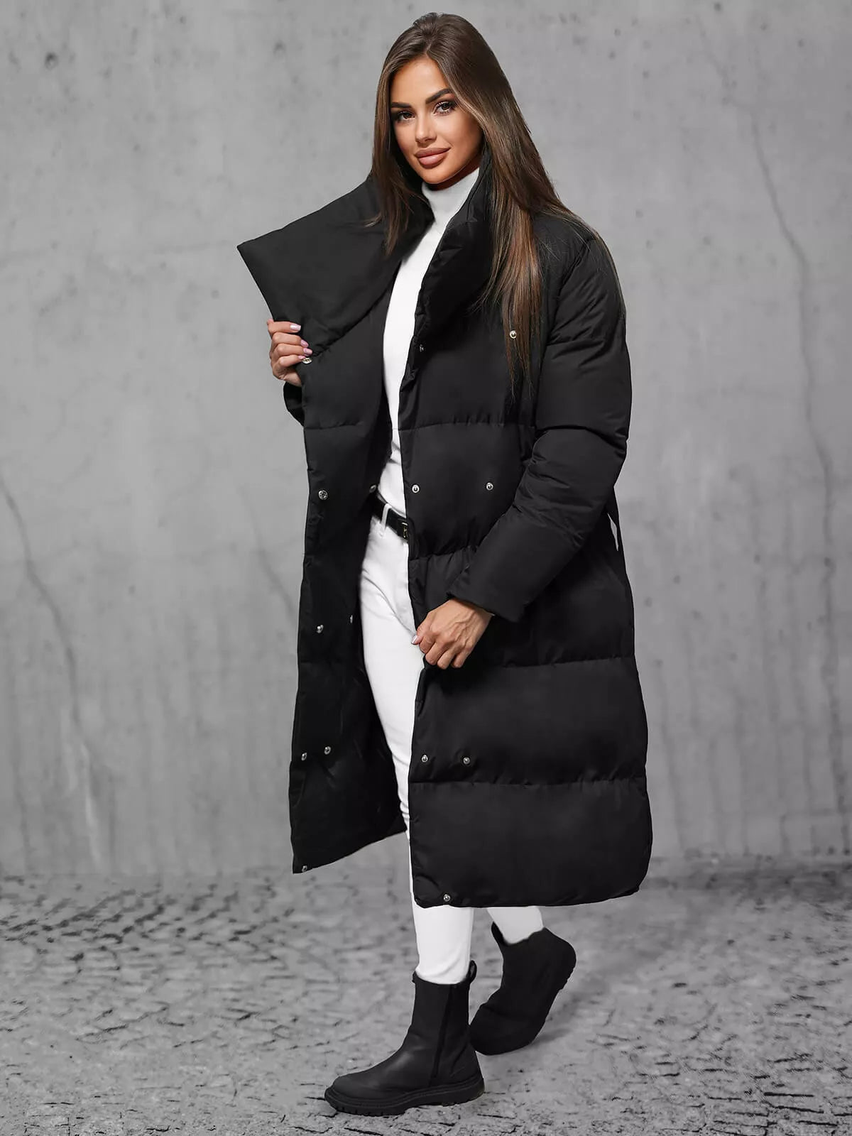 Women's black coat Korper