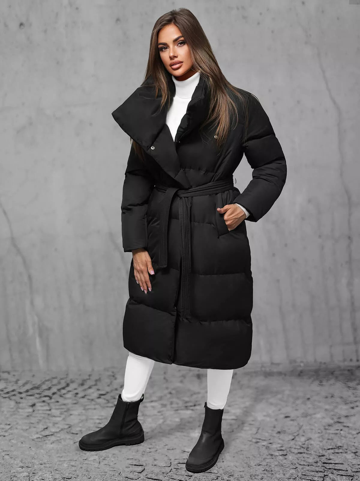 Women's black coat Korper