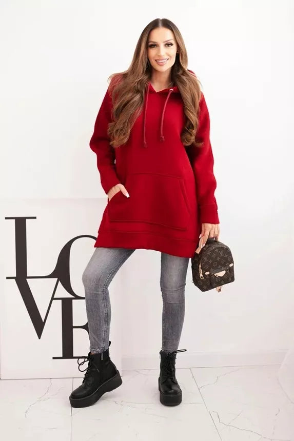 Women's red hoodie Wine