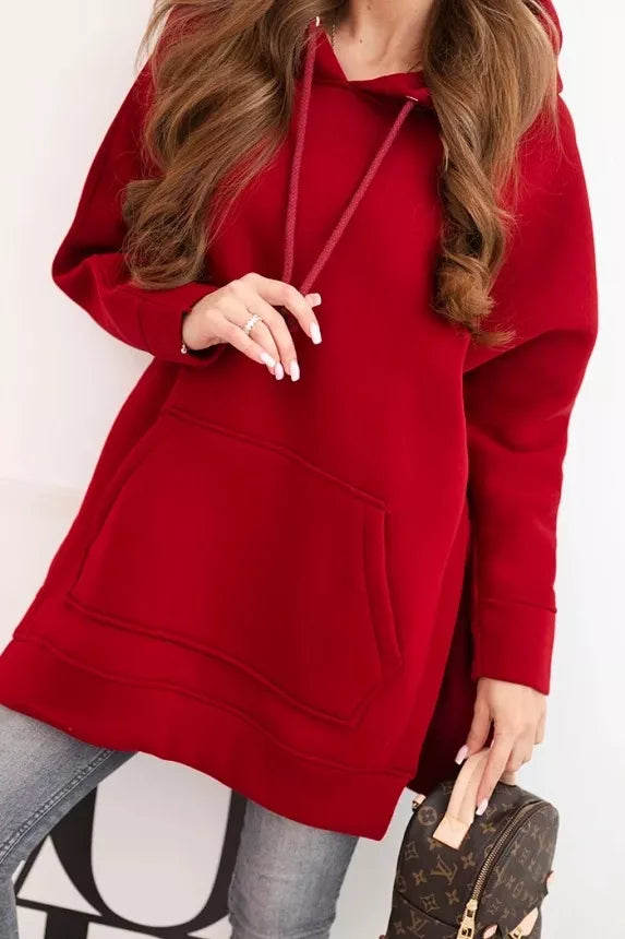 Women's red hoodie Wine