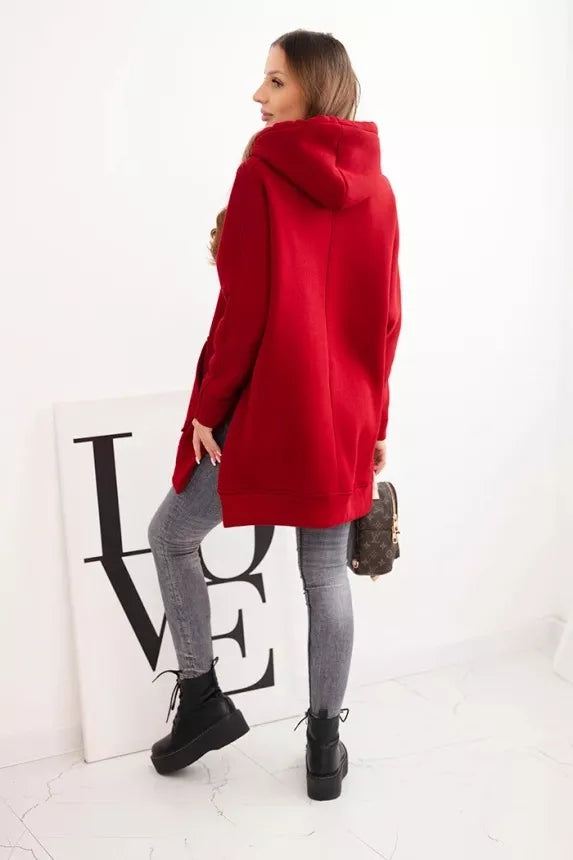 Women's red hoodie Wine