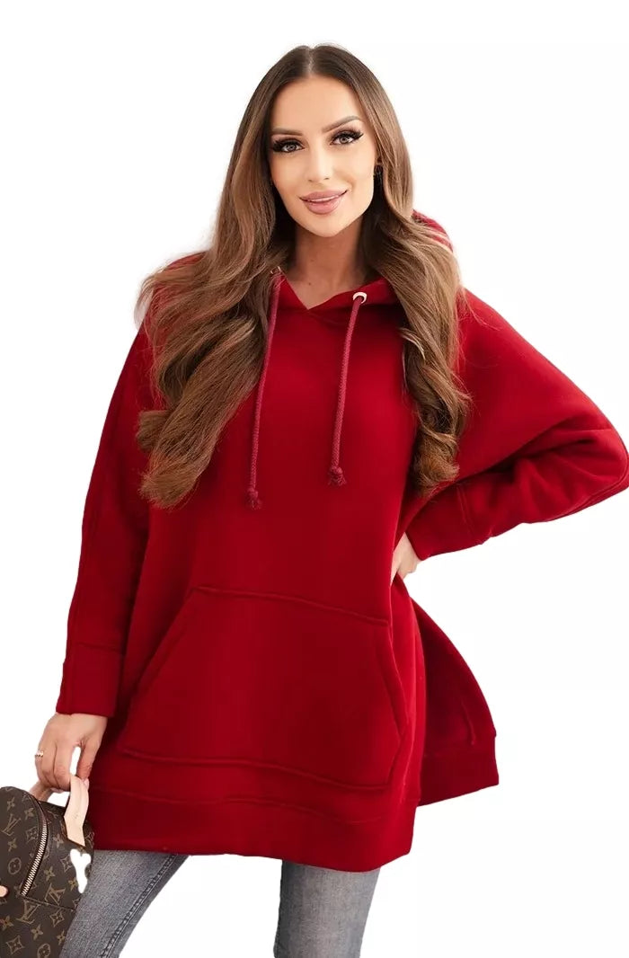Women's red hoodie Wine