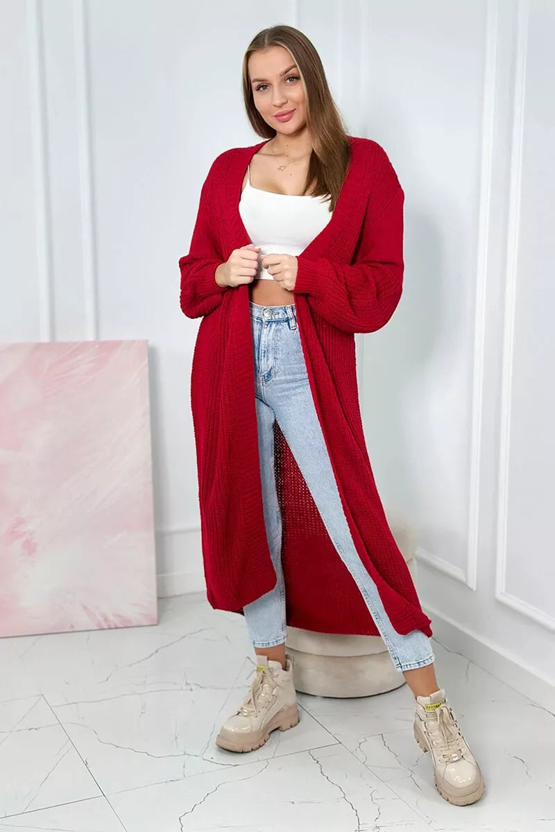 Women's red cardigan Longy 