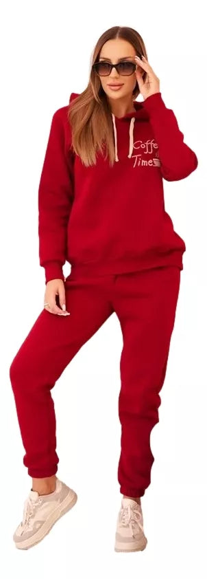 Women's red Coffe set.