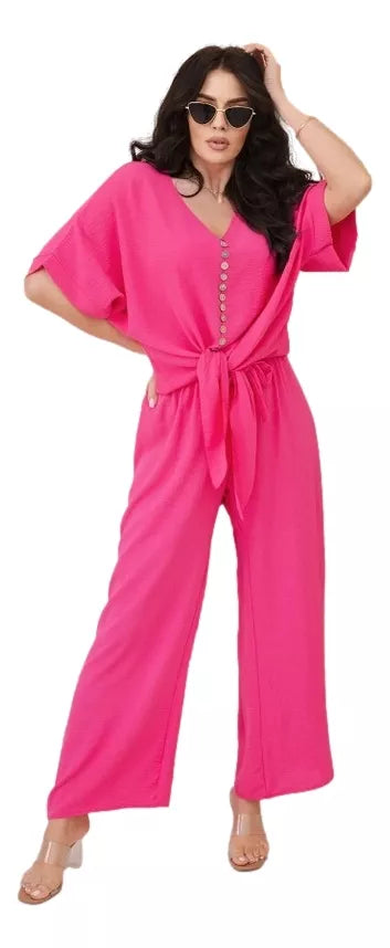 Women's pink Folk set