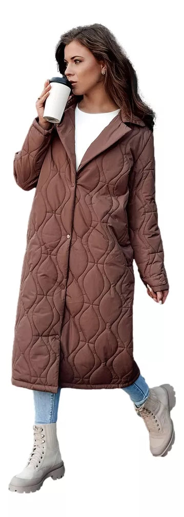 Women's brown quilted coat Dify