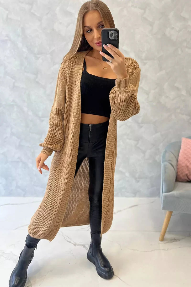 Women's brown cardigan Longy 