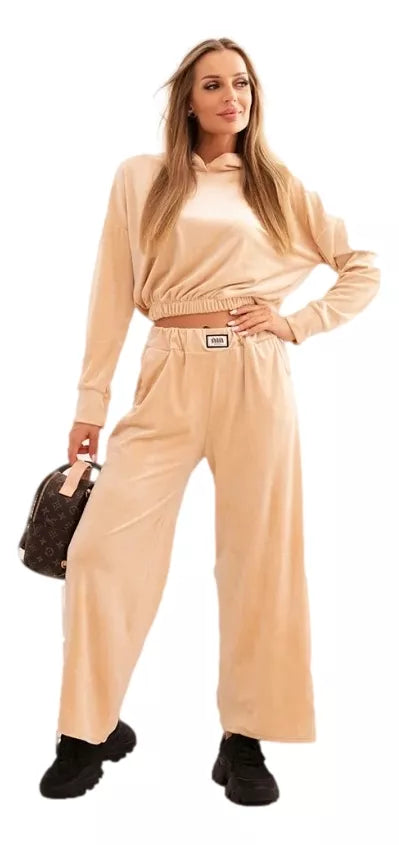 Women's brownish velvet set Rizo