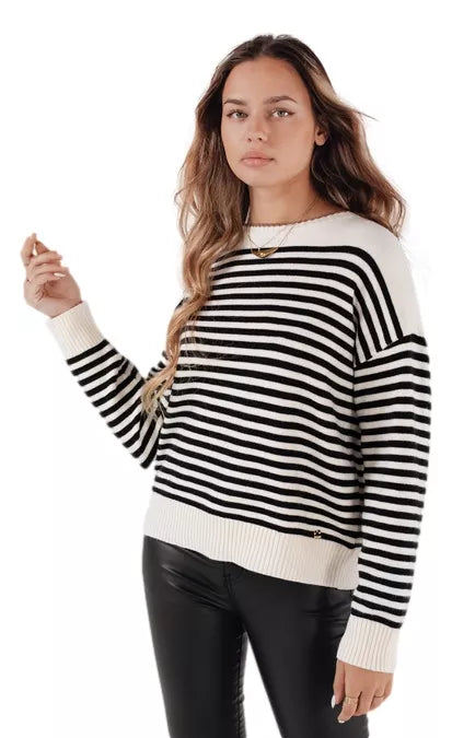 Women's brown striped sweater Elvara