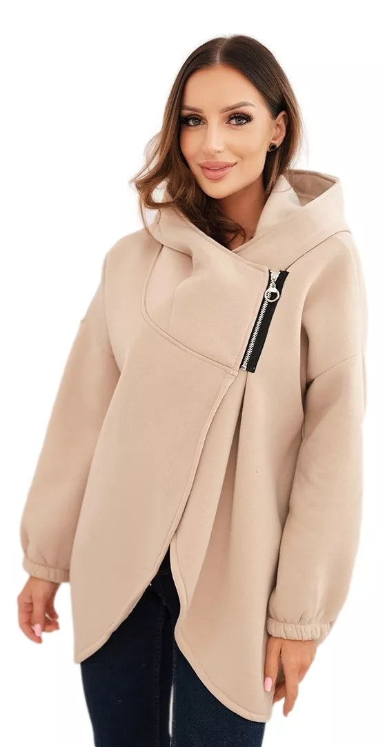 Women's brown sweater with hood Jonit