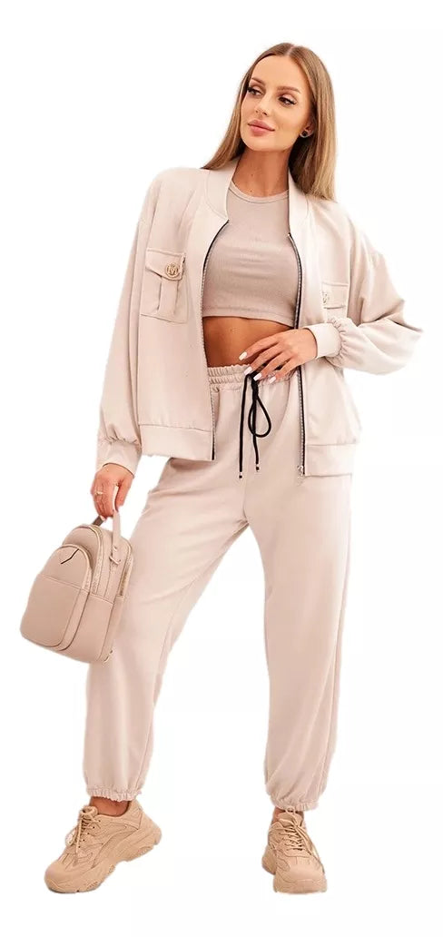 Women's brownish Marbel set.