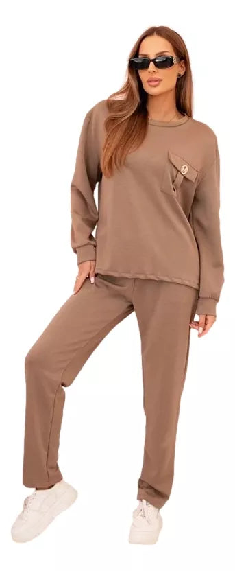 Naomi women's brown suit.