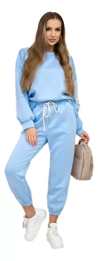 Women's light blue Vesta suit.