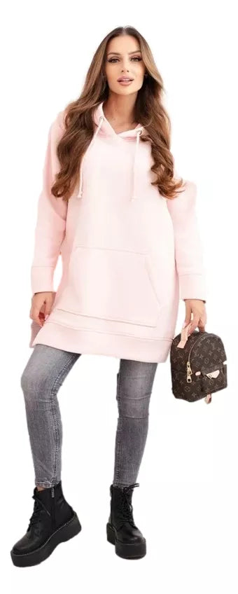 Women's light pink hoodie Wine