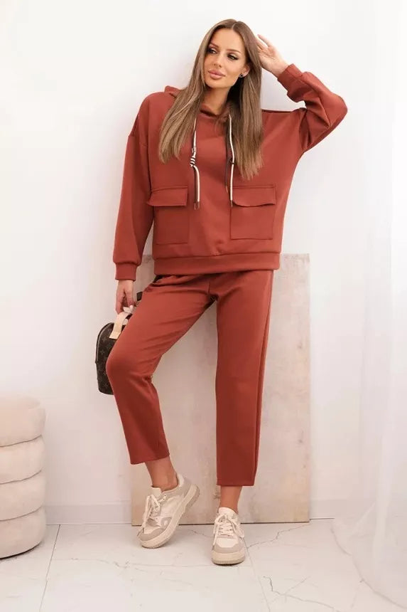 Women's light brown casual set Nela