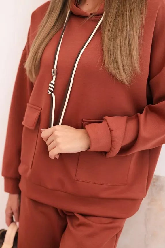 Women's light brown casual set Nela