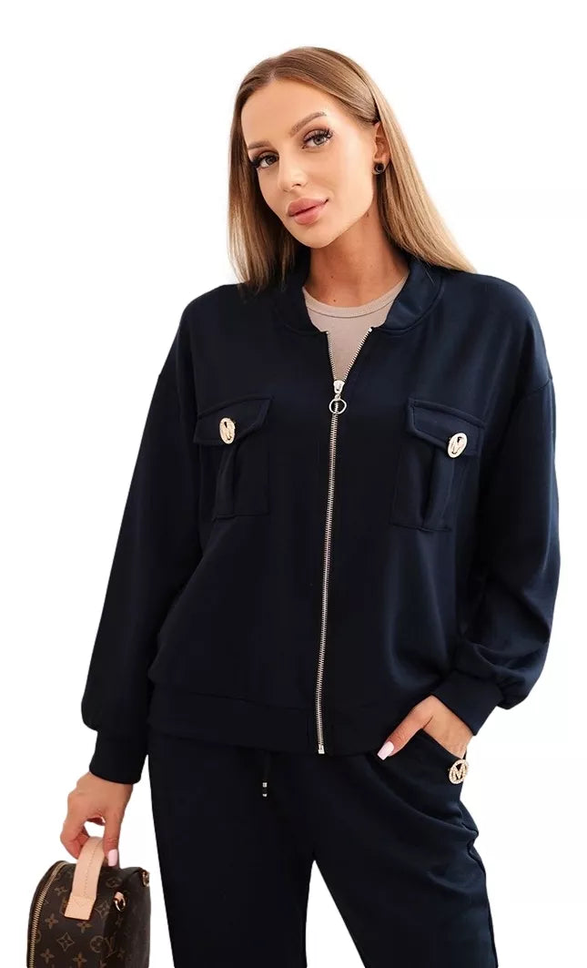 Women's dark blue Marbel suit.