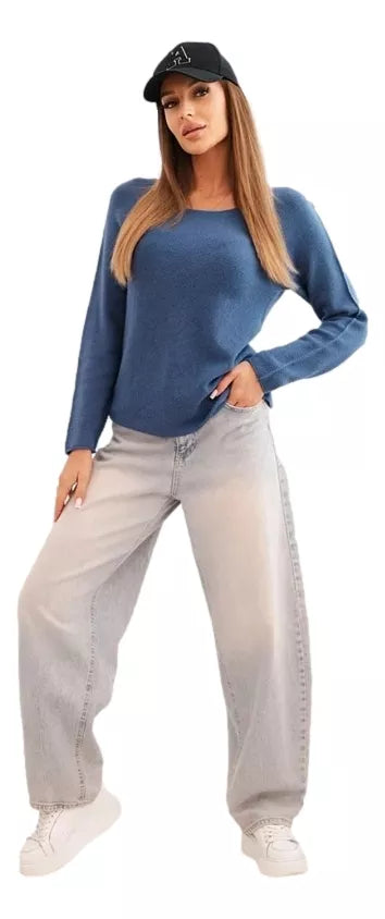 Women's dark blue sweater Romil