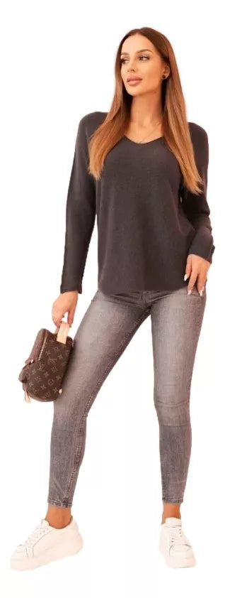 Women's dark gray sweater Remo
