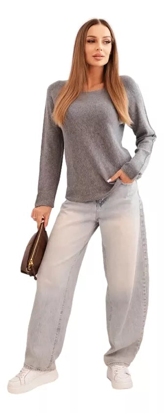 Women's dark gray sweater Romil