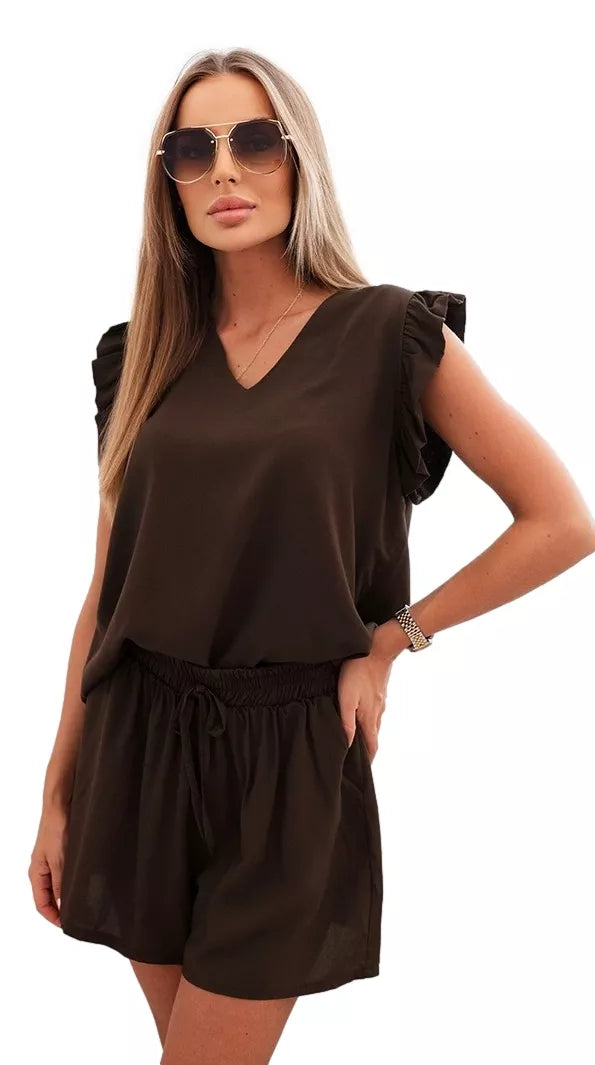 Women's dark brown Adelain suit.