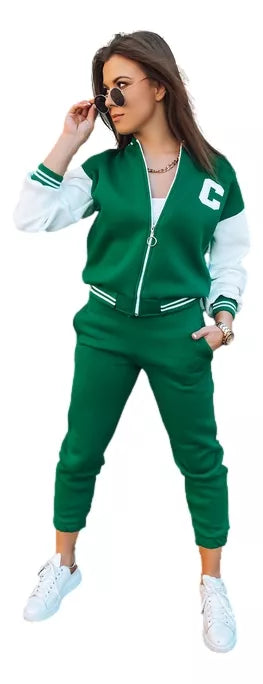 Women's green tracksuit Celia