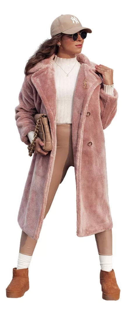 Women's winter pink coat Luxer