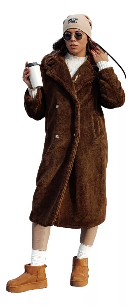 Women's winter brown coat Luxer