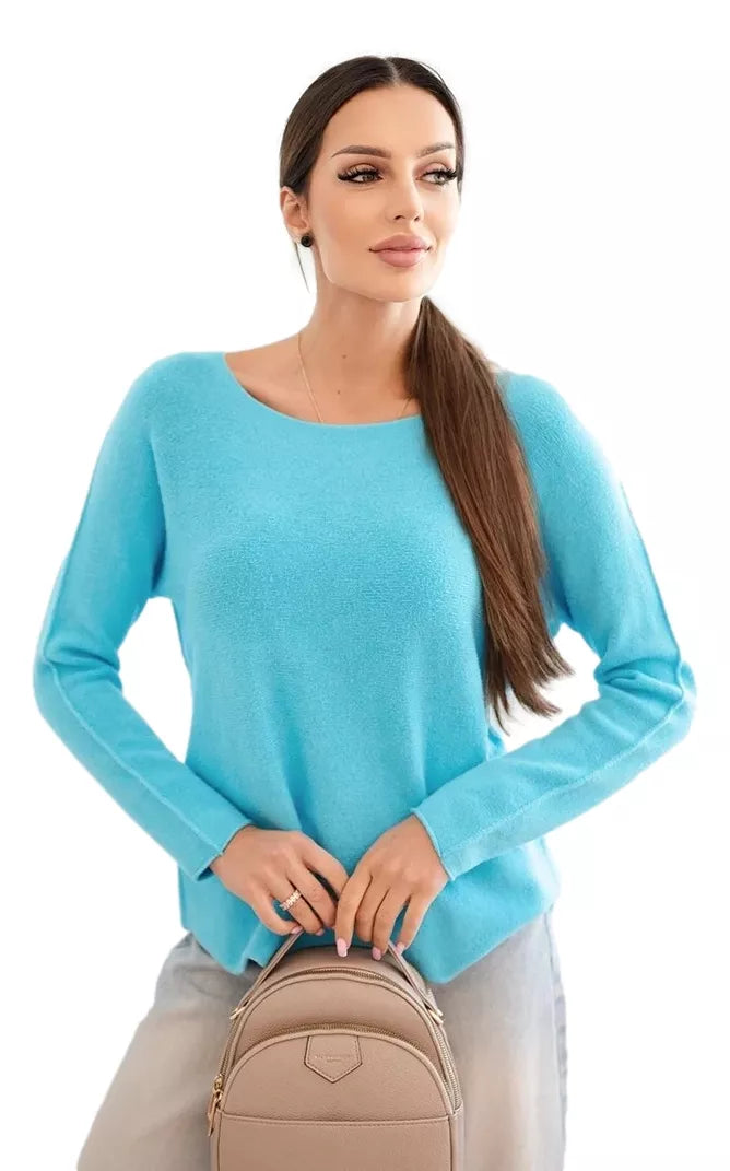 Women's light blue sweater Marne
