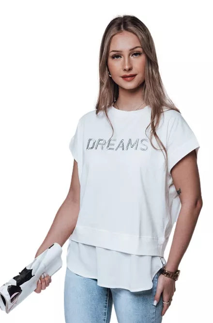 Women's white T-shirt Dreams